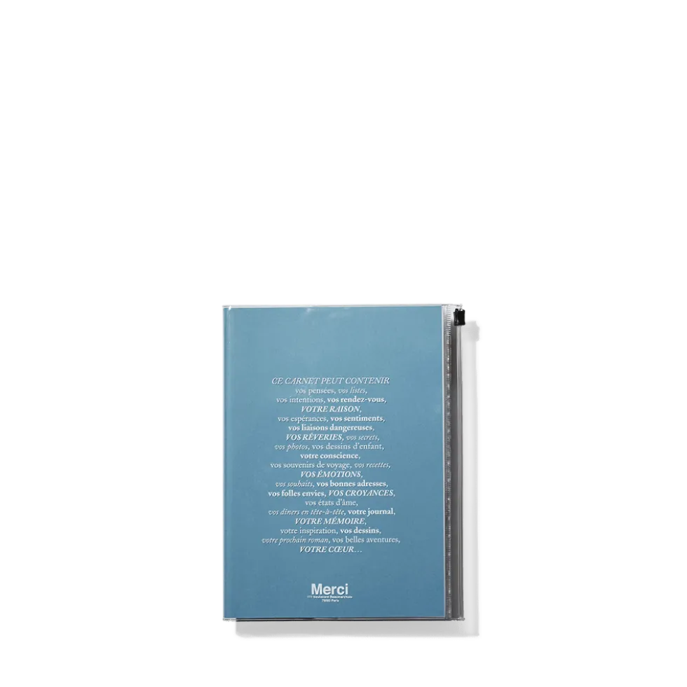 Carnet Merci - Bleu Azur