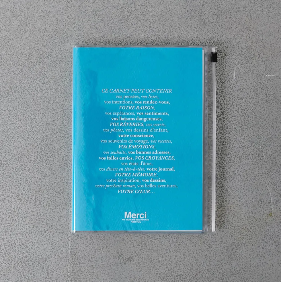 Carnet Merci - Bleu canard