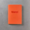 Carnet Merci - Orange et Rouge