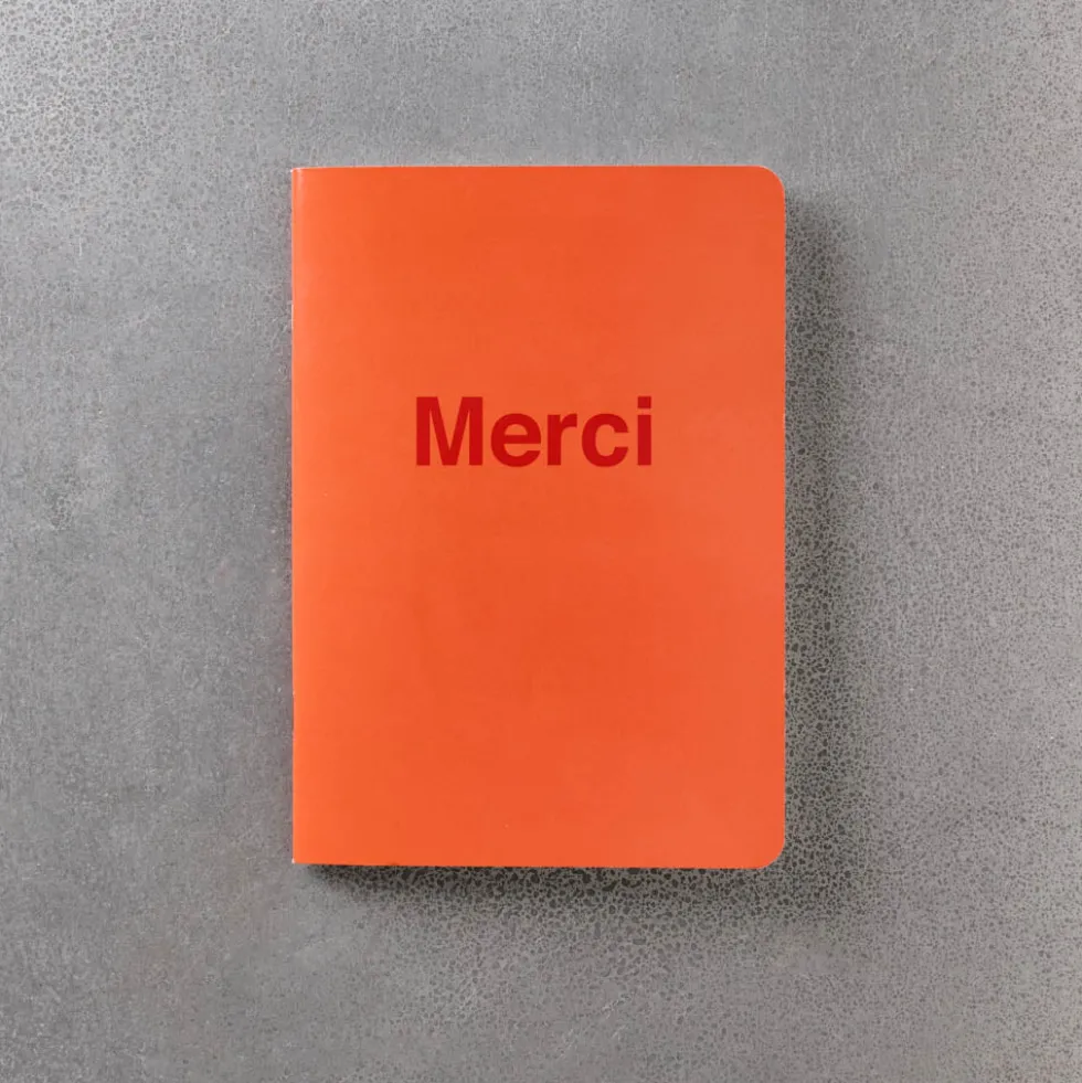 Carnet Merci - Orange et Rouge