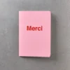Carnet Merci - Rose Pâle et Rouge