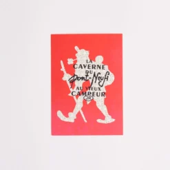 Carte Postale Rouge - La Caverne du Pont-Neuf x Au Vieux Campeur