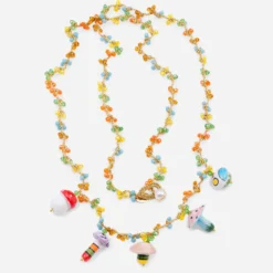 Cashfana - Collier Funghi Long 5 Champis - Multicolore