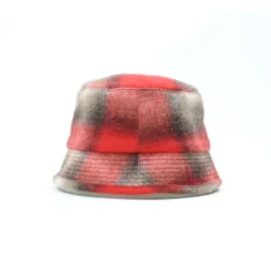 Câbleami - Chapeau 70s Wool Shaggy Check - Rouge