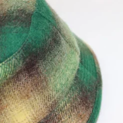 Câbleami - Chapeau 70s Wool Shaggy Check - Vert