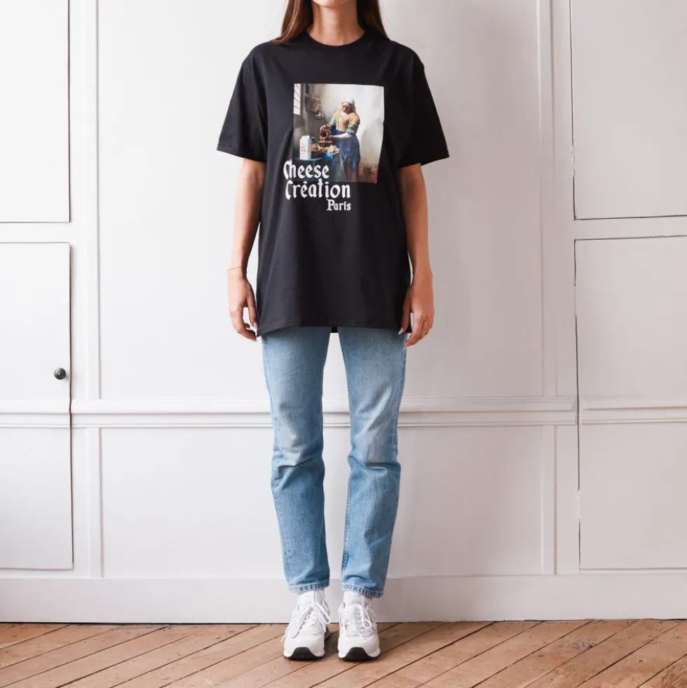 Cheese Creation Paris - T-Shirt La Laitière - Noir