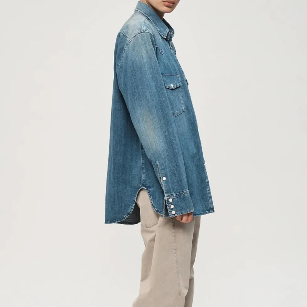 6397 - Chemise Denim Western - Light Ash Blue