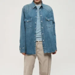 6397 - Chemise Denim Western - Light Ash Blue