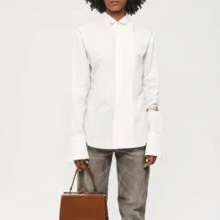 6397 - Chemise Micro Pleat Formal - Blanc
