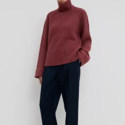 Christian Wijnants - Pull Côtelé Manches Marteau - Merlot