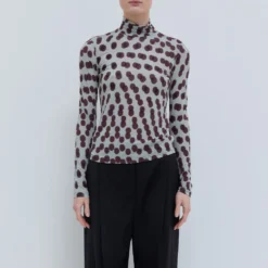 Christian Wijnants - Top Tugal Col Roulé - Plum Polika