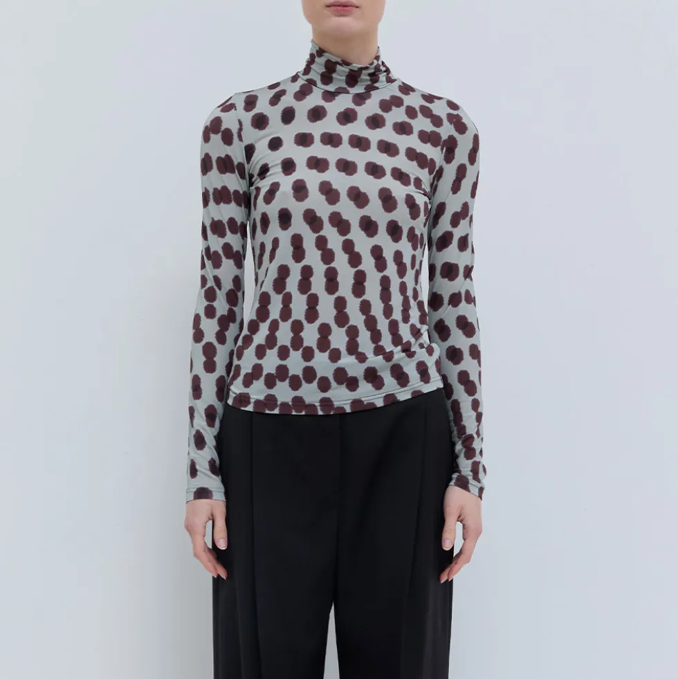 Christian Wijnants - Top Tugal Col Roulé - Plum Polika