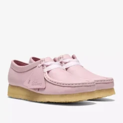 Clarks - Wallabee - Cuir Rose Bébé
