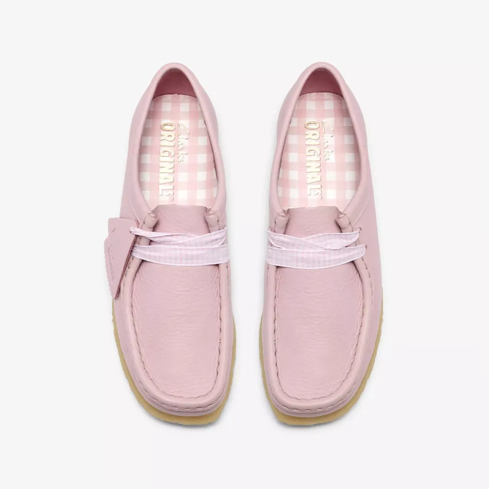 Clarks - Wallabee - Cuir Rose Bébé