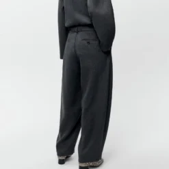 Cordera - Pantalon Cintré en Laine - Anthracite