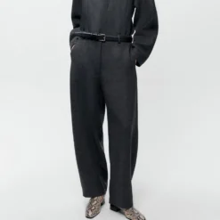 Cordera - Pantalon Cintré en Laine - Anthracite