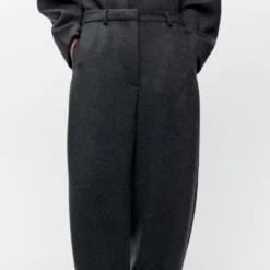 Cordera - Pantalon Cintré en Laine - Anthracite