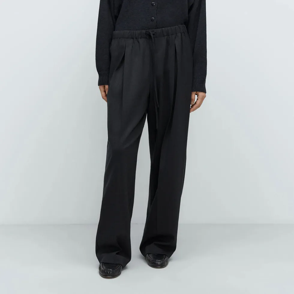 Cordera - Pantalon Plissé Décontracté - Anthracie