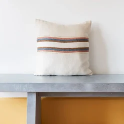 Coussin belge en lin à rayures Harlan