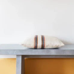 Coussin belge en lin à rayures Harlan
