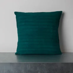 Coussin en coton - Rayures Vertes