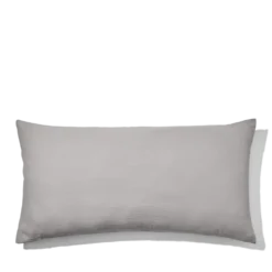 Coussin rectangle en gaze de coton - Gris de Paris