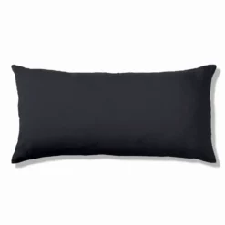 Coussin rectangle en lin lavé - Bleu Encre