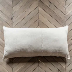 Coussin rectangle en lin lavé - Pierre