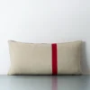 Coussin rectangulaire Manitoba - Rayures rouges