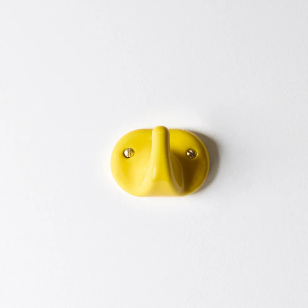 Crochet en porcelaine - Jaune