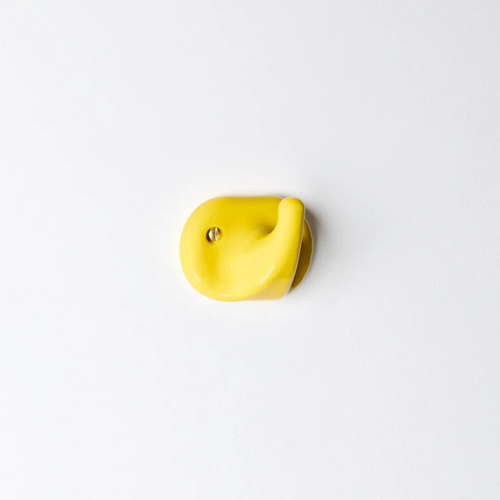Crochet en porcelaine - Jaune