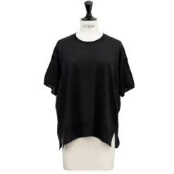 C.T.plage - Pull Col Rond Demi-Manches - Noir