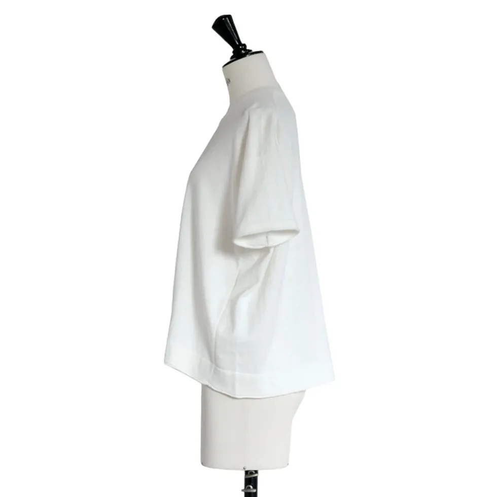 C.T.plage - Pull Col Rond Manches Mi-Longues - Blanc