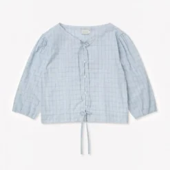 Deiji Studio - Chemise à Cordons - Carreaux Bleu