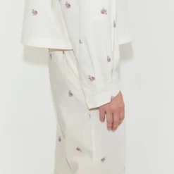 Deiji Studio - Ensemble Boxy Long - Rayures Florales
