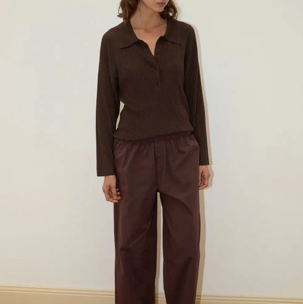 Deiji Studio - Polo Knit - Dark Almond