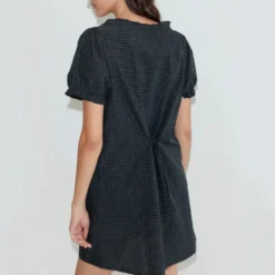 Deiji Studio - Robe Courte Boutonnée - Mono Grid