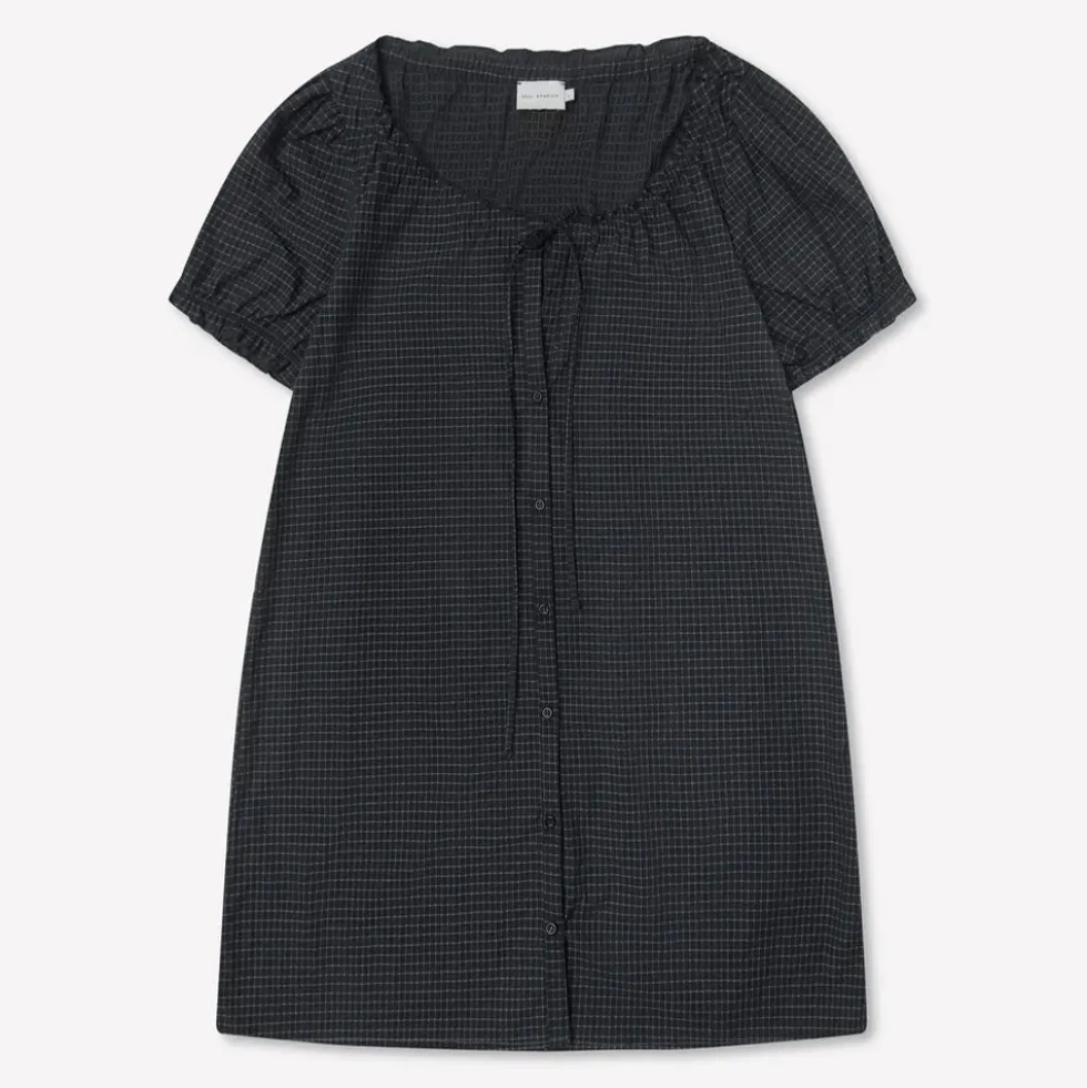 Deiji Studio - Robe Courte Boutonnée - Mono Grid