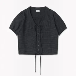 Deiji Studio - Top à Col Fin - Mono Grid