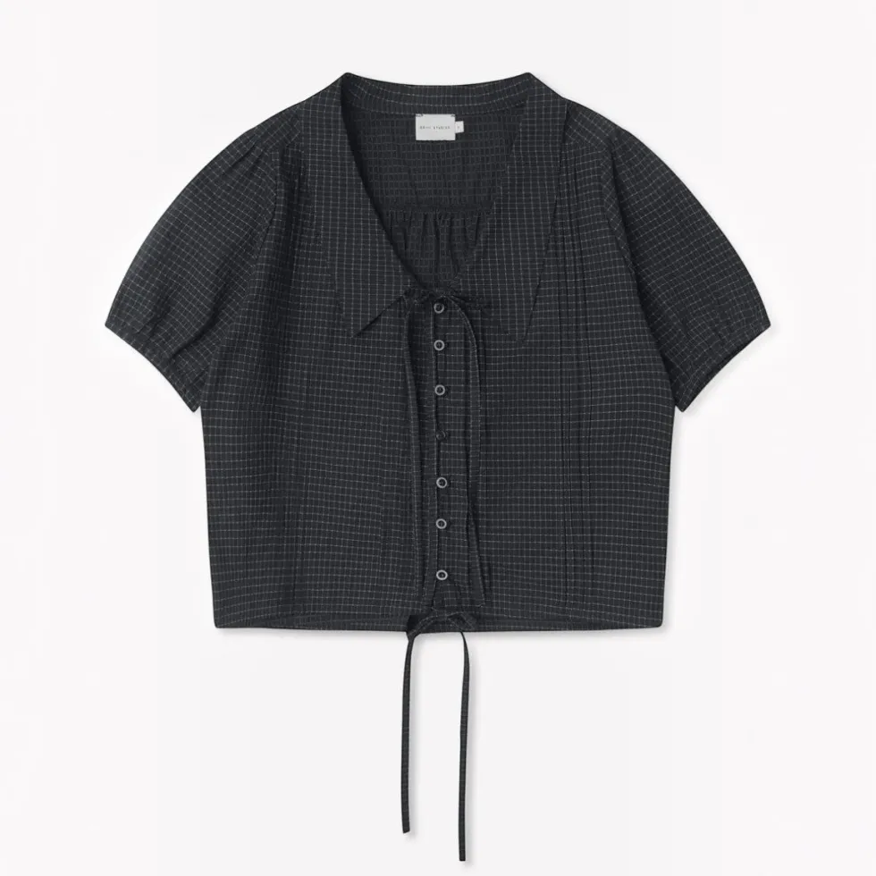 Deiji Studio - Top à Col Fin - Mono Grid