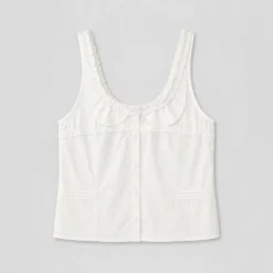 Deiji Studio - Top Frills - Blanc