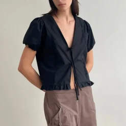 Deiji Studio - Top Pintuck - Noir