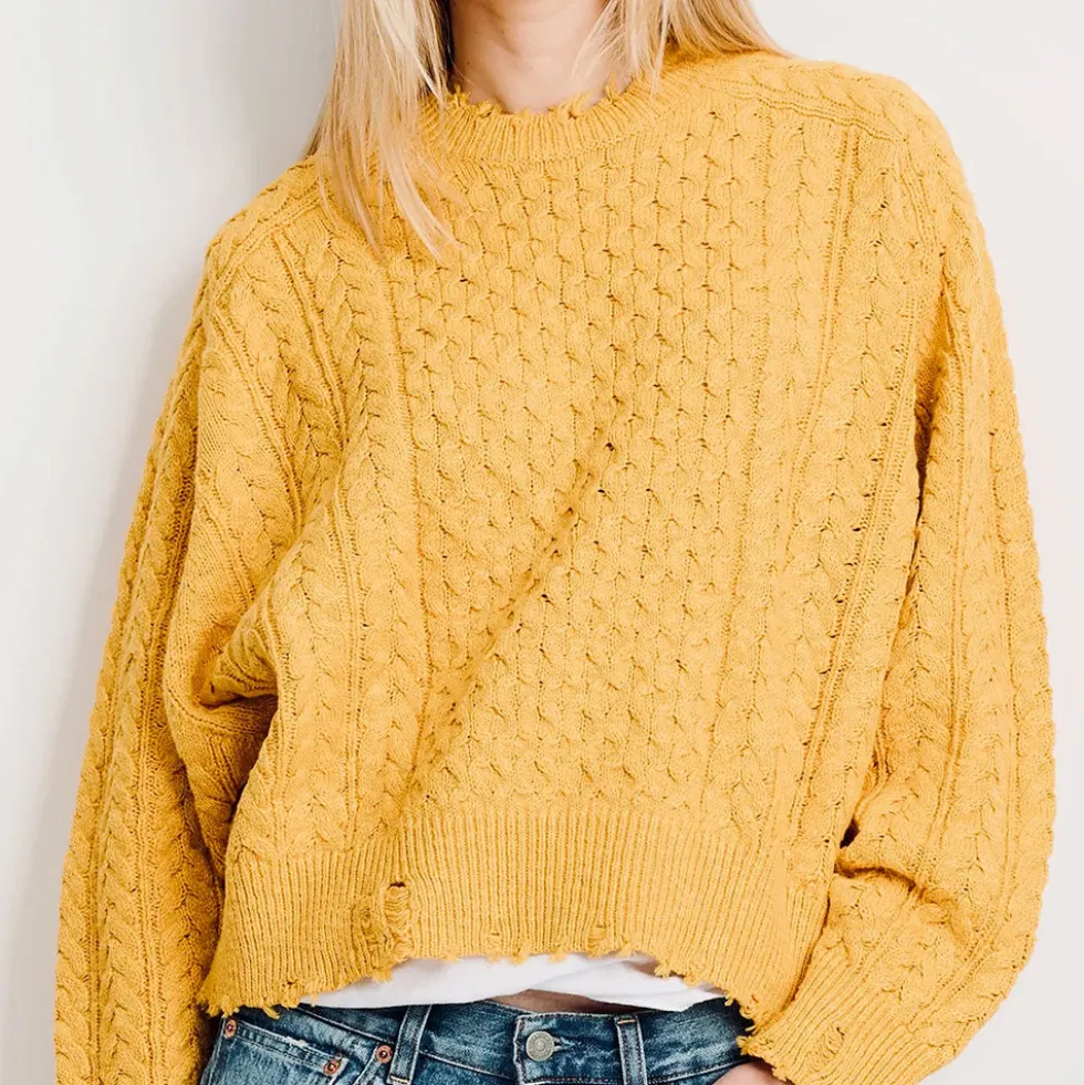 Denimist - Maille Aran - Jaune