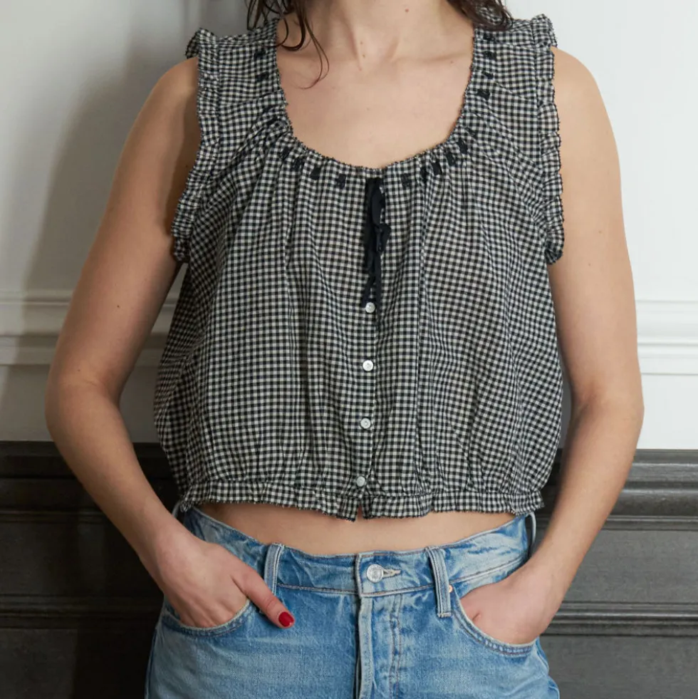 Dôen - Top Traveler - Noir Gingham