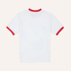 Drake's - T-Shirt Accent Ringer - Blanc Orange