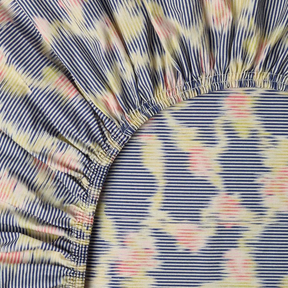 Drap-housse en percale de coton - Tataki Cerisier