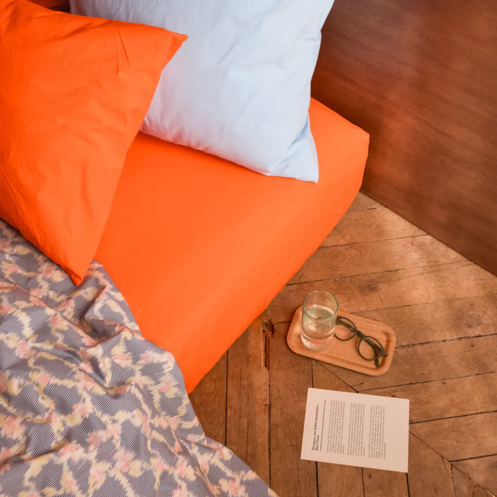 Drap-housse en percale de coton - Tataki Souci