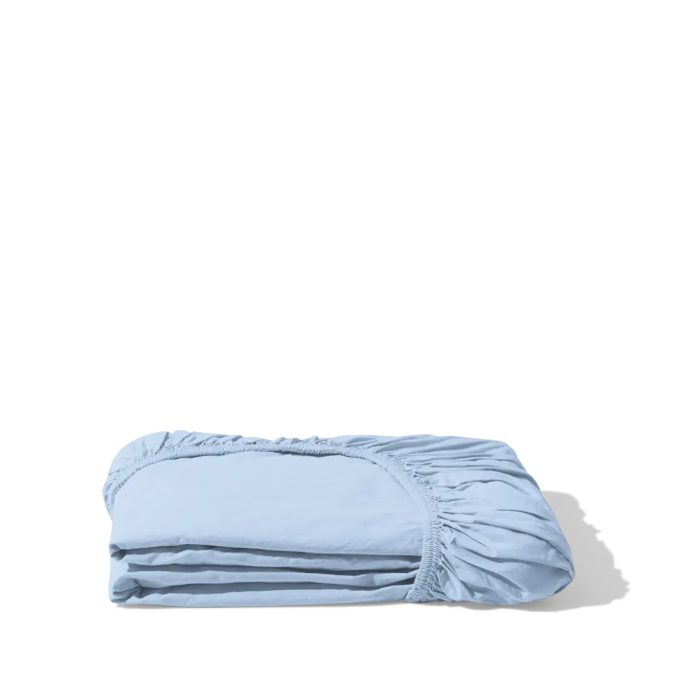 Drap-housse en percale de coton - Bleuet