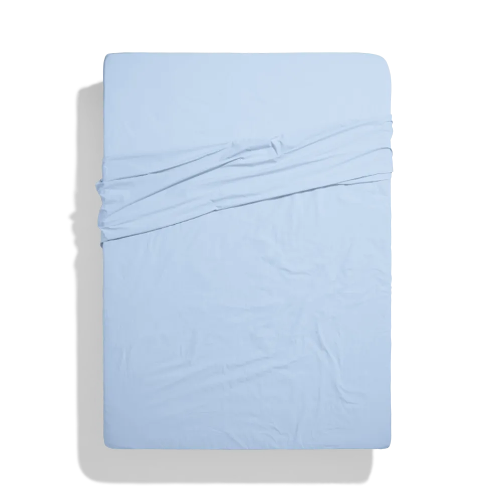 Drap-housse en percale de coton - Bleuet