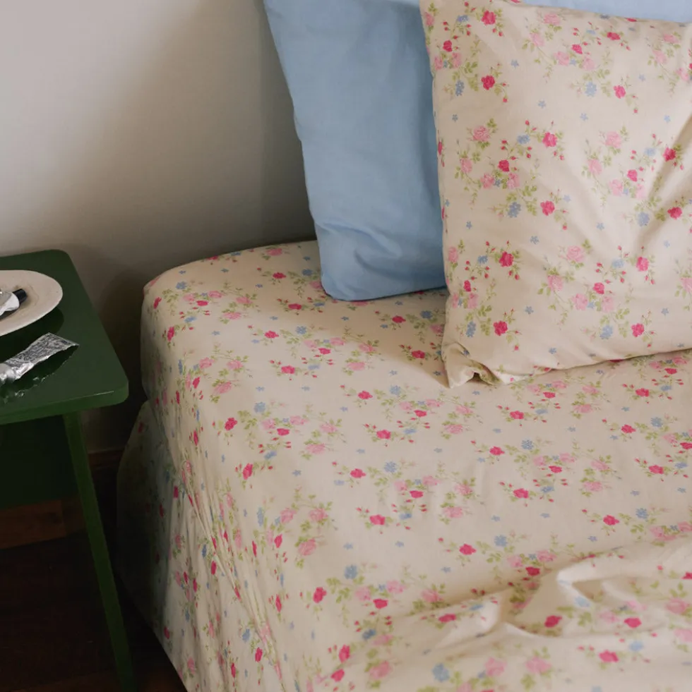 Drap-housse en percale de coton - Jardin